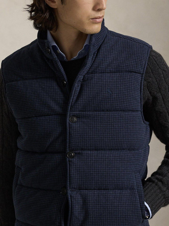 Houndstooth rib vest