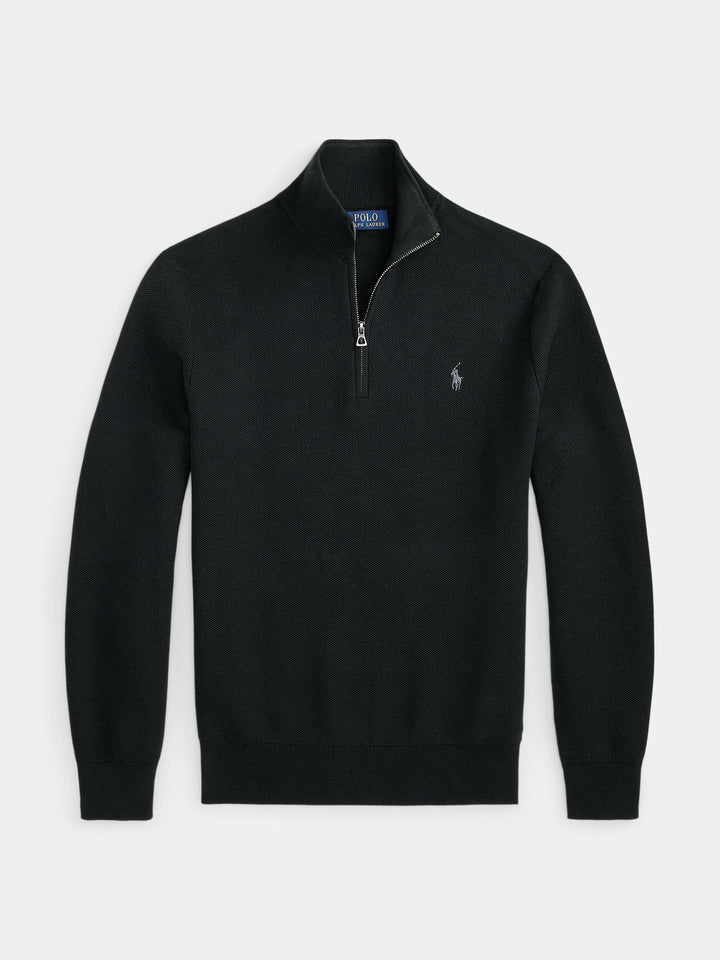 Cotton quarter zip sweater