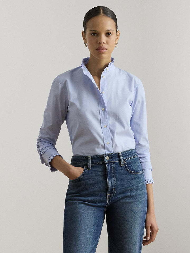 Ruffle cotton shirt