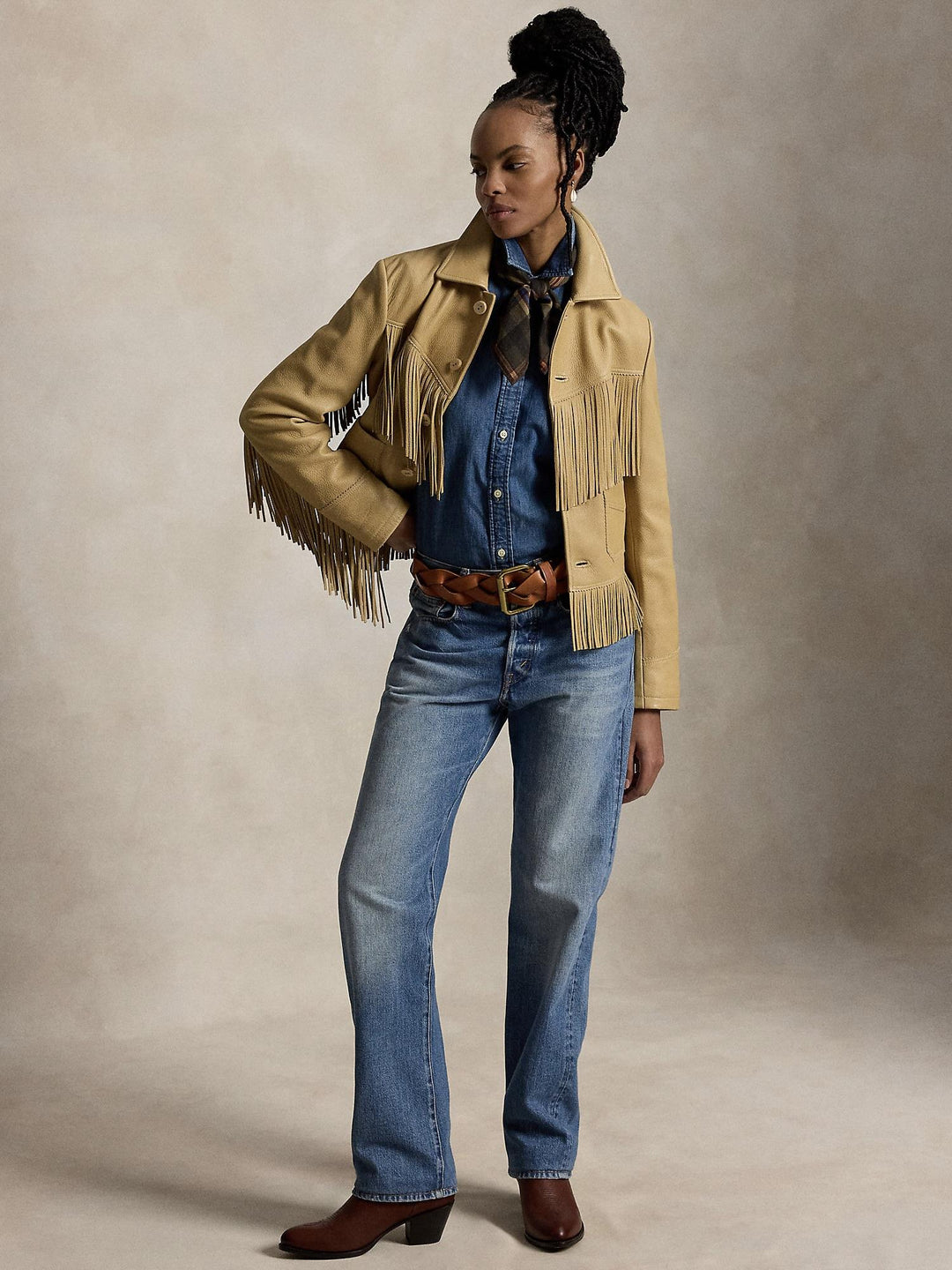 Slim fit denim shirt