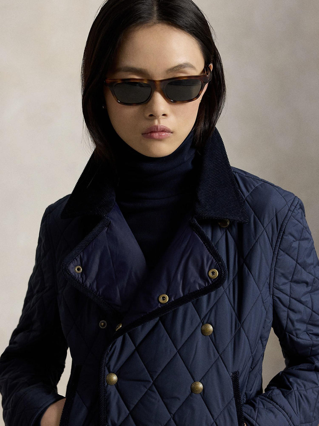 Double breasted quilted jacket