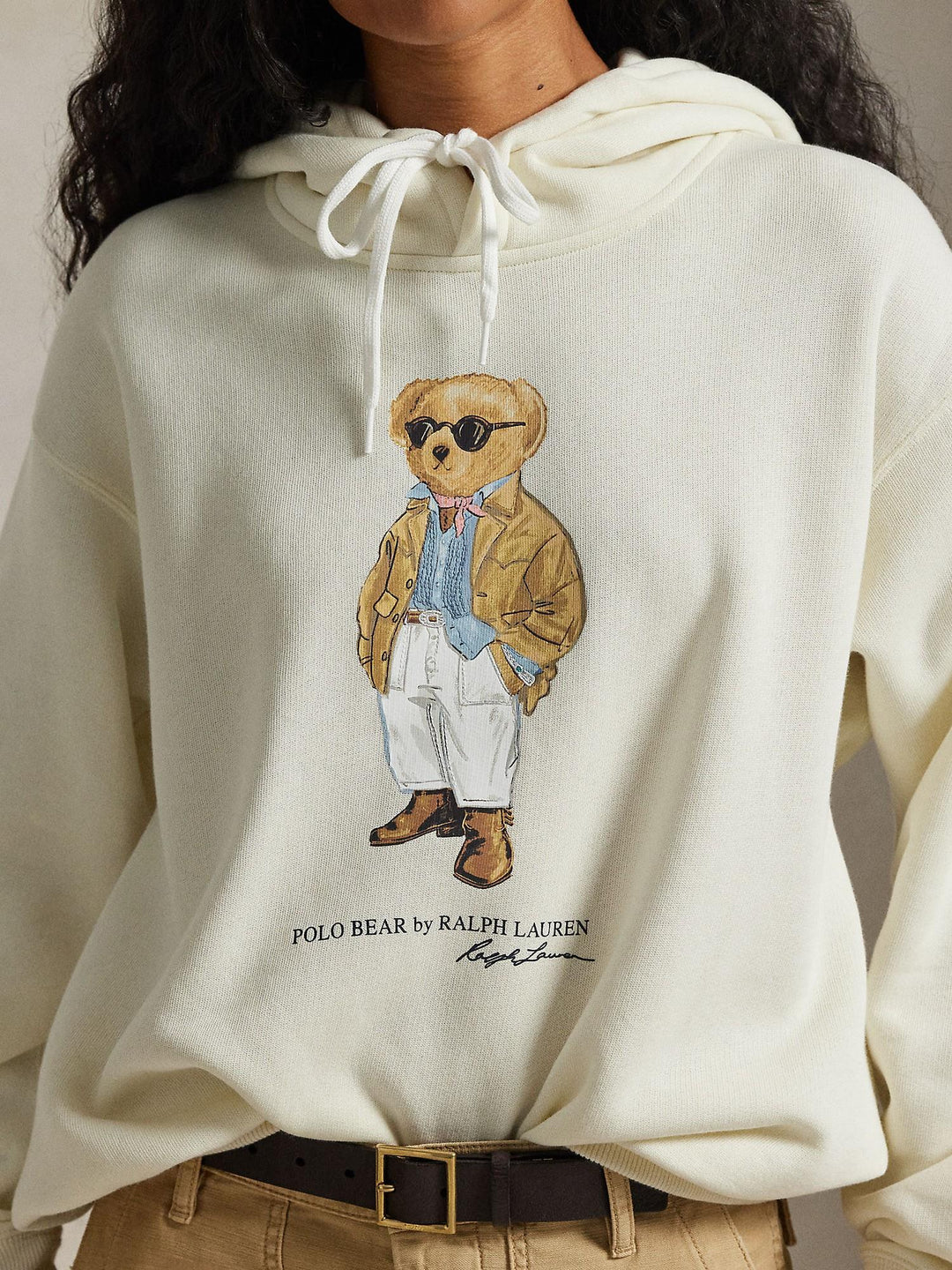 Polo bear fleece hoodie