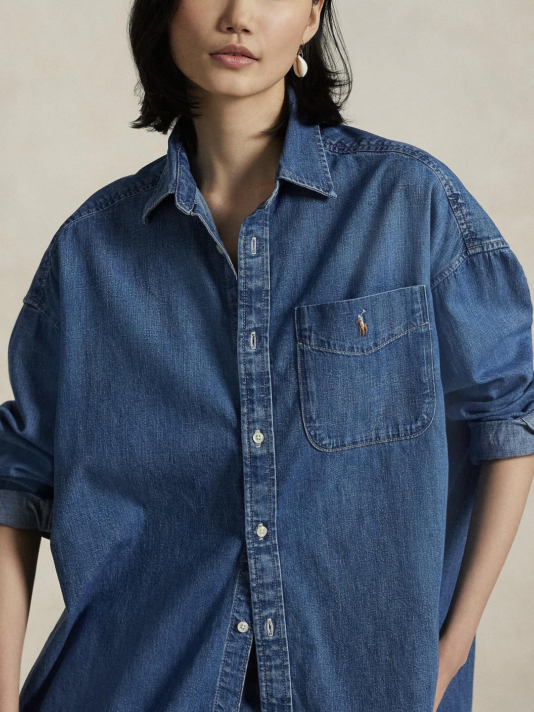 Oversize denim shirt