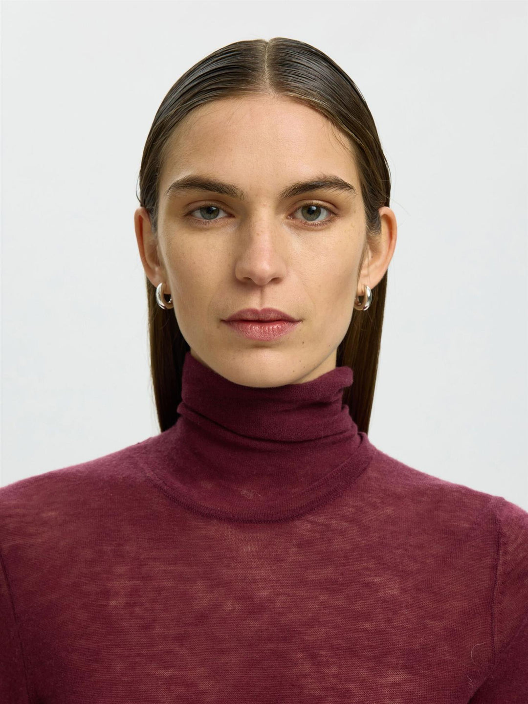 Slwvendy Wool Ls Knit Roll Neck Noos