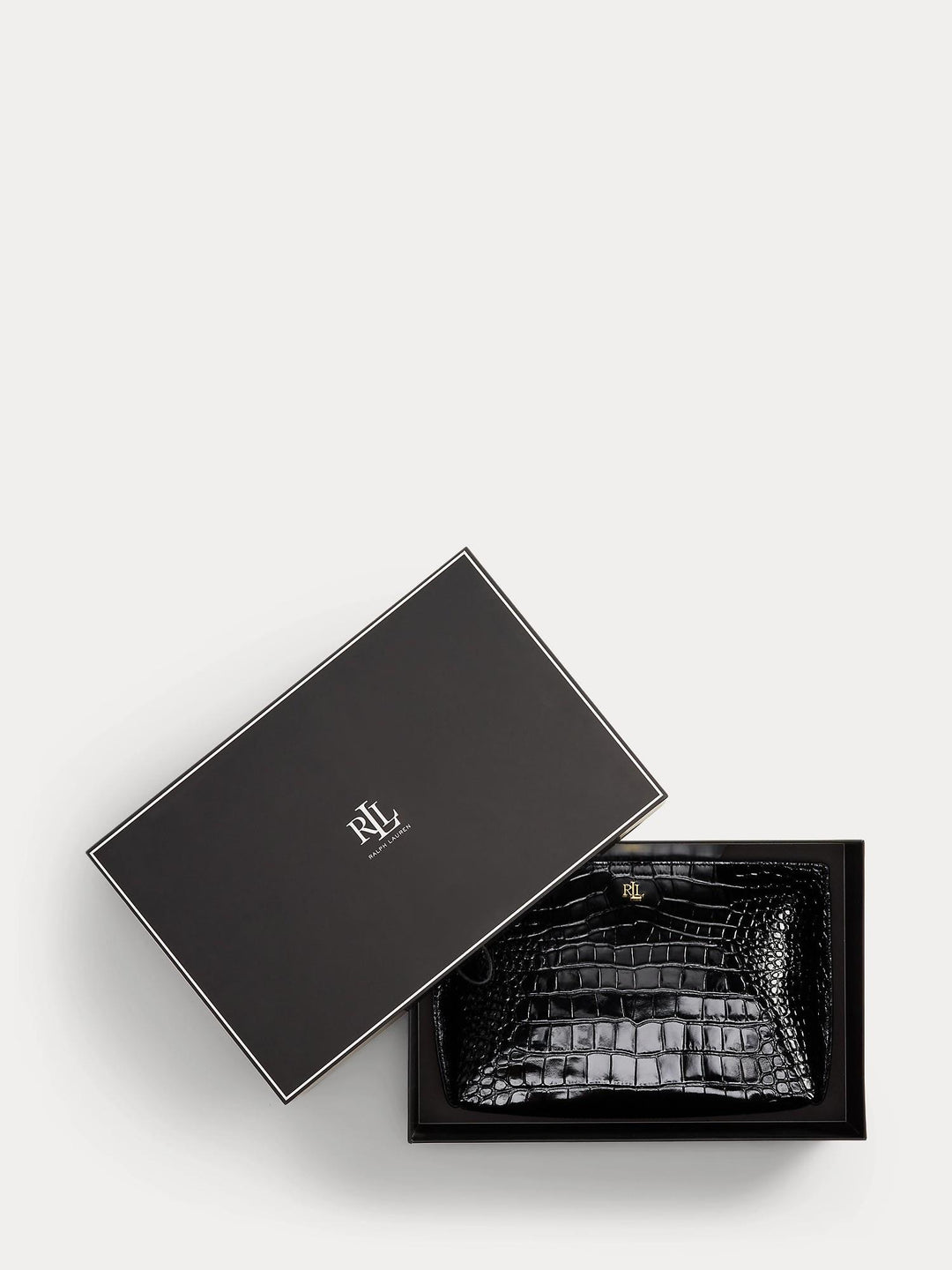 CROCODILE EMB LARGE POUCH