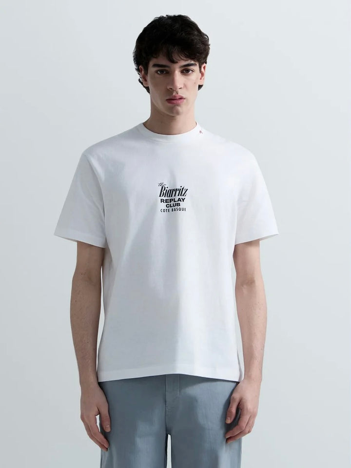 Cocktail print cotton t-.shirt