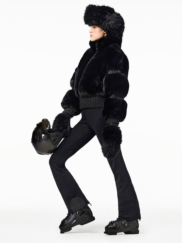 Furry ski jacket