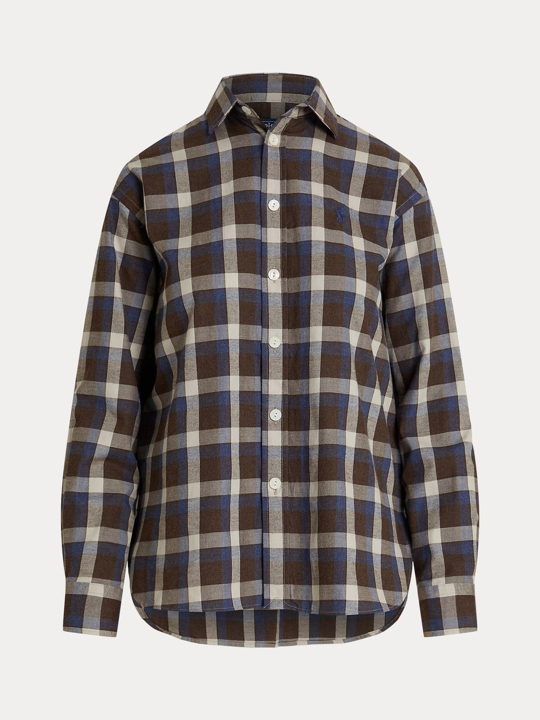 Relaxed Fit Plaid Cotton Twill Shirt