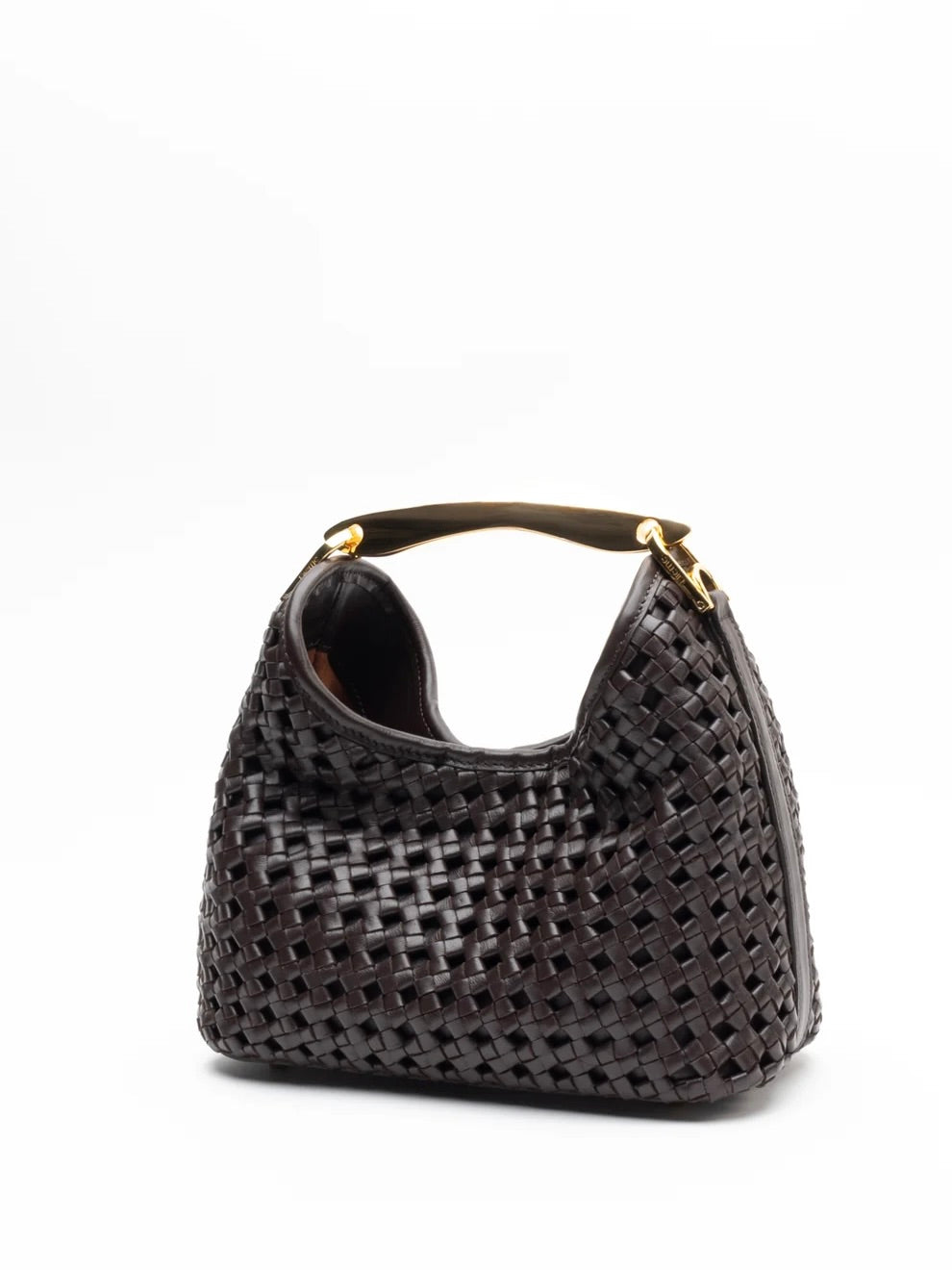 Small Boomerang Woven Leather