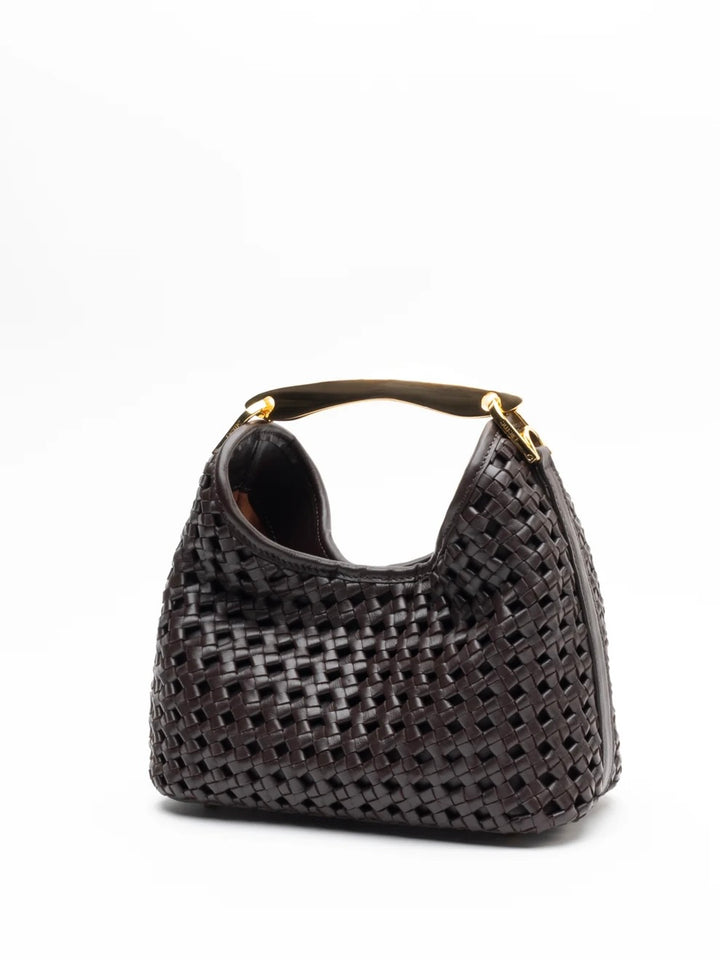 Small Boomerang Woven Leather