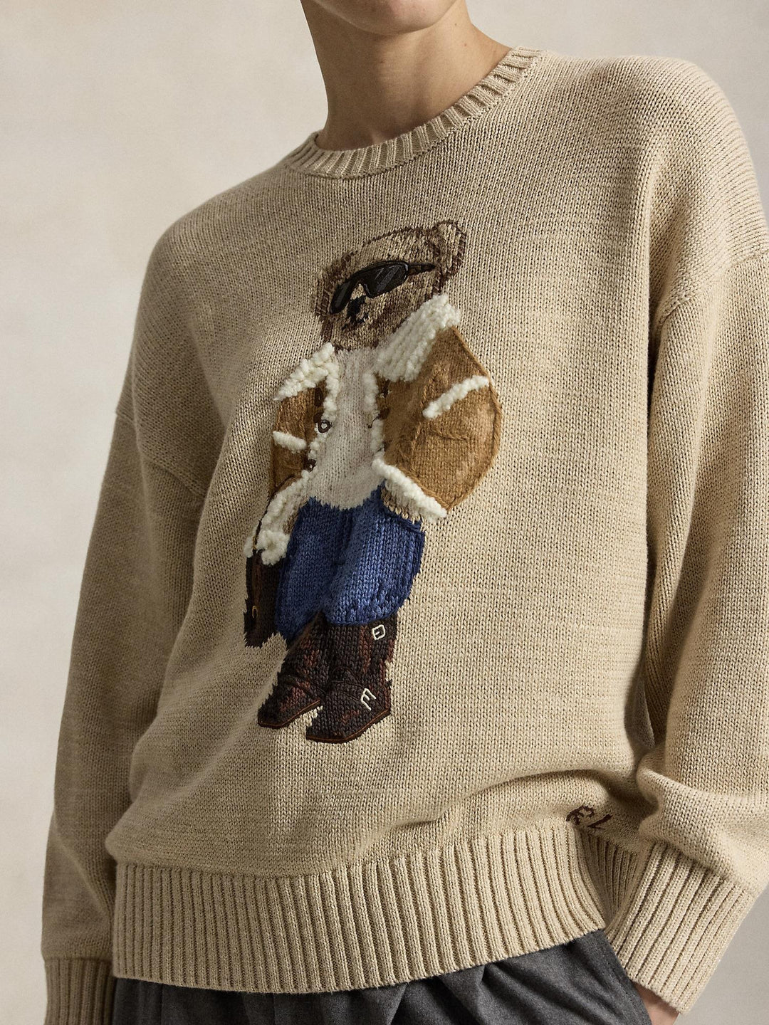 Winter Polo Bear Crewneck Sweater