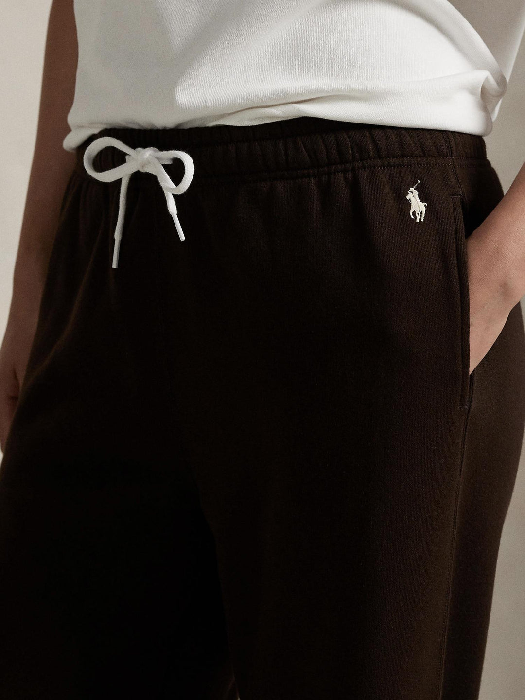 Drawstring Fleece Wide Leg Sweat Pant