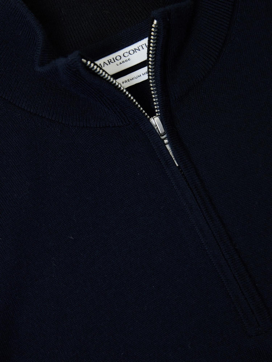 Berto merino zip genser