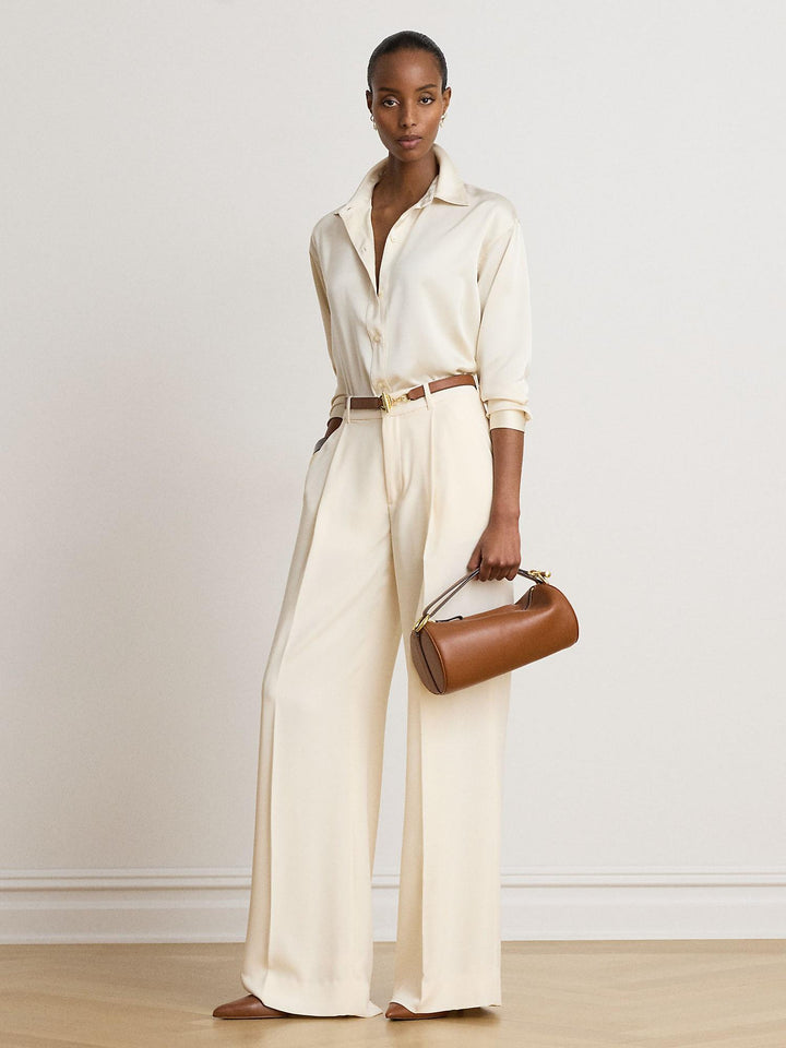 Relaxed Fit Satin Charmeuse Shirt