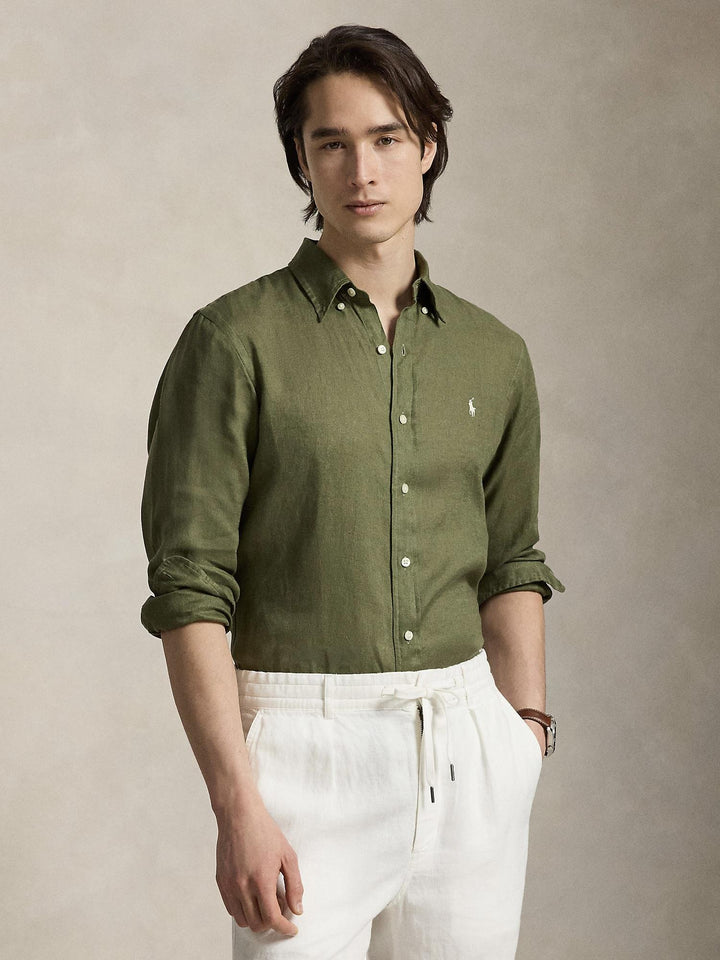 Custom fit linen shirt