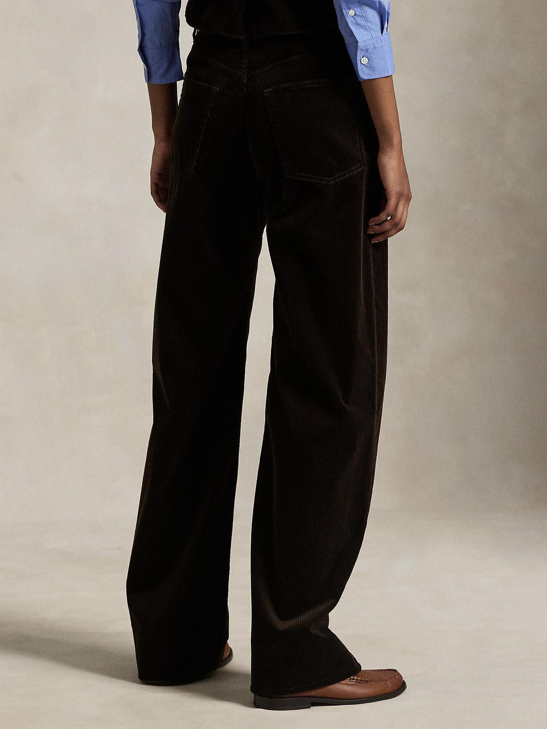 Cotton corduroy wide leg pant