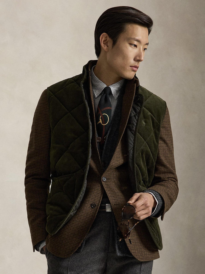Quilted corduroy vest