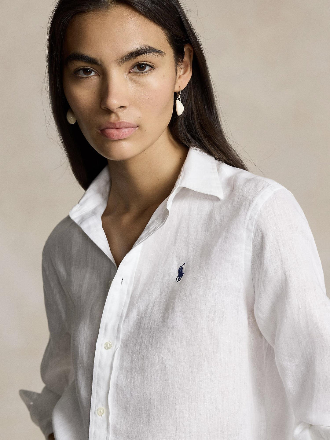 Classic fit linen shirt