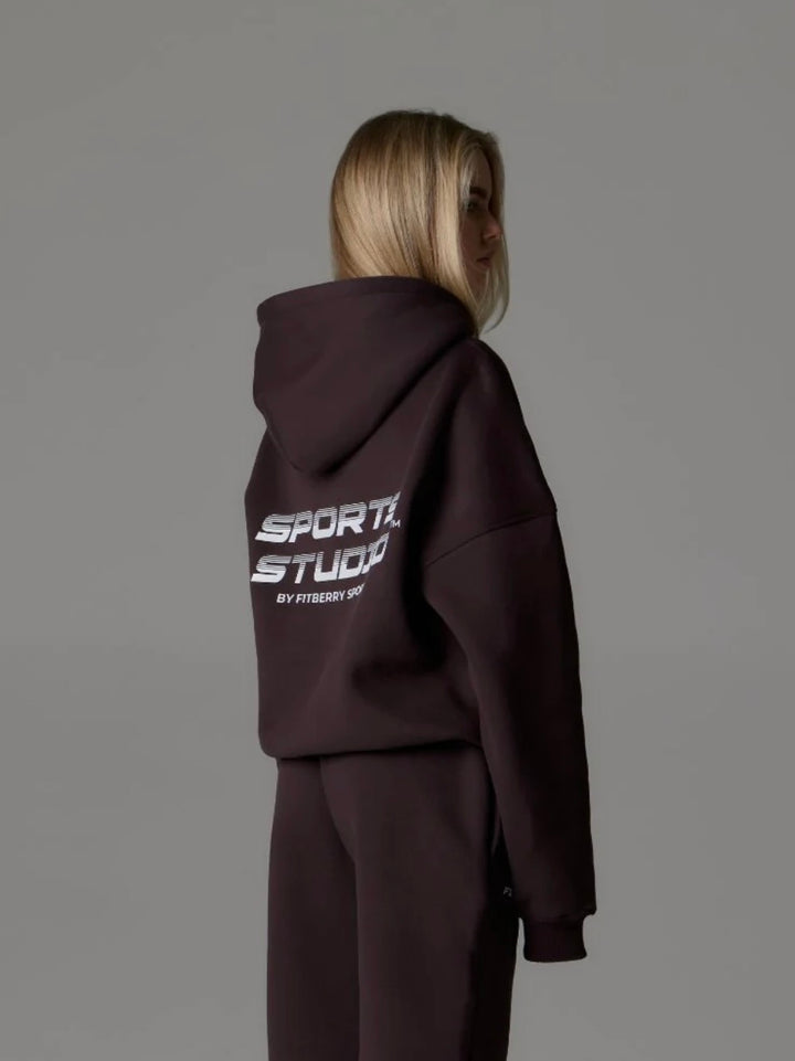 Sports studio oversized zip hoodie