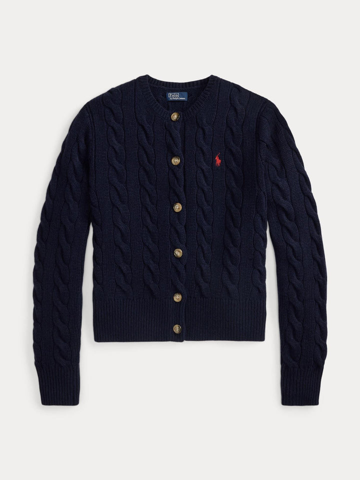Cable Wool Cashmere Cardigan