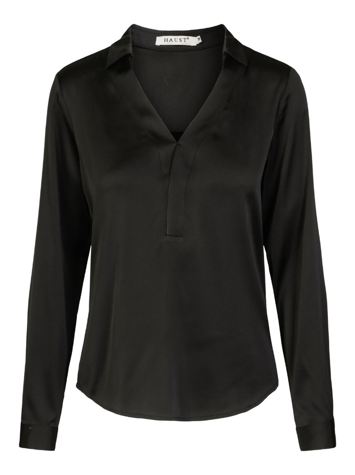 Satin V-neck blouse