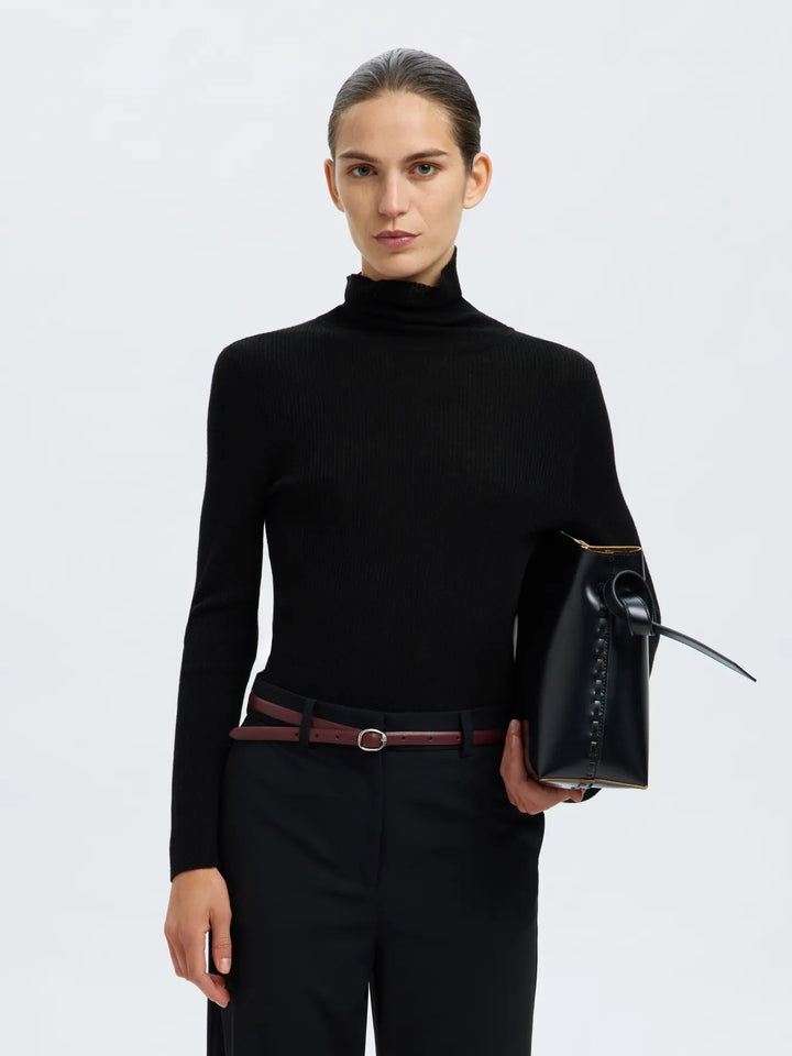 SLFIngridLS knit rollneck