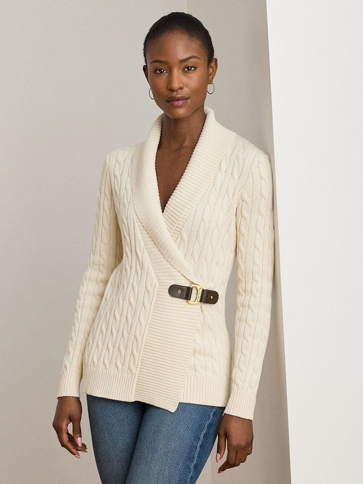 Buckled cotton sweater