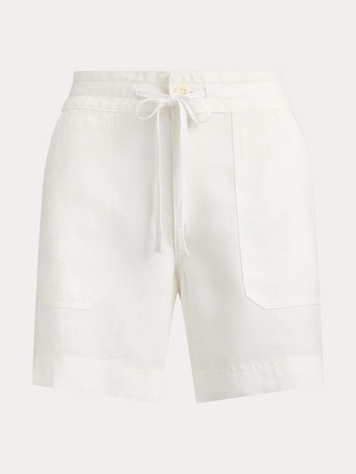 Linen wide leg shorts