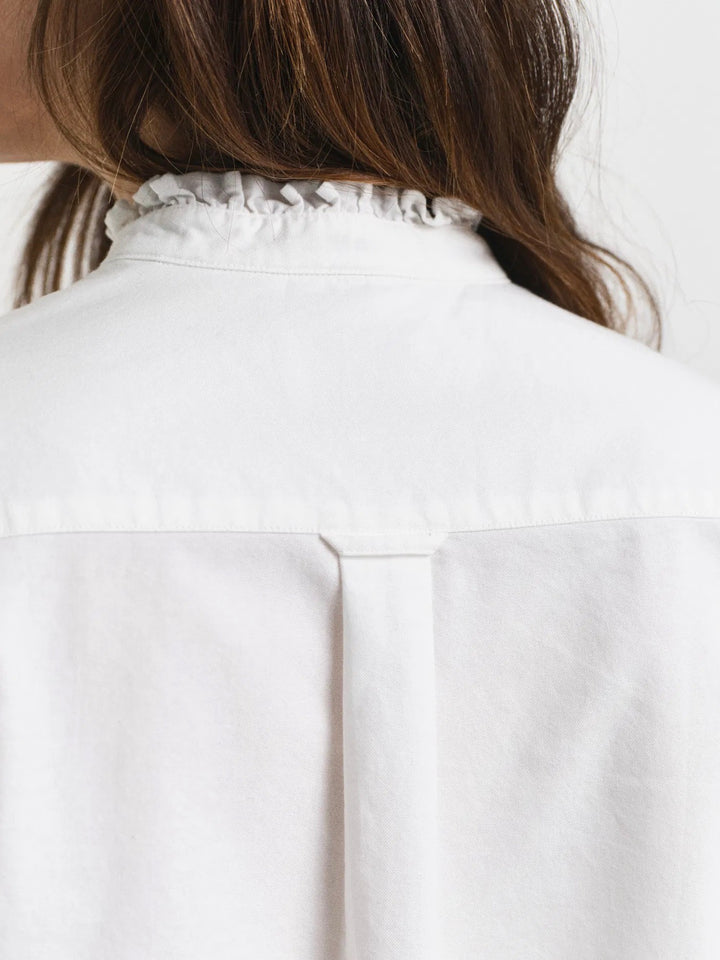 Reg classic oxford frill blouse