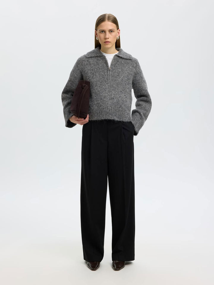 Slwanjuli Ls Knit Half Zip