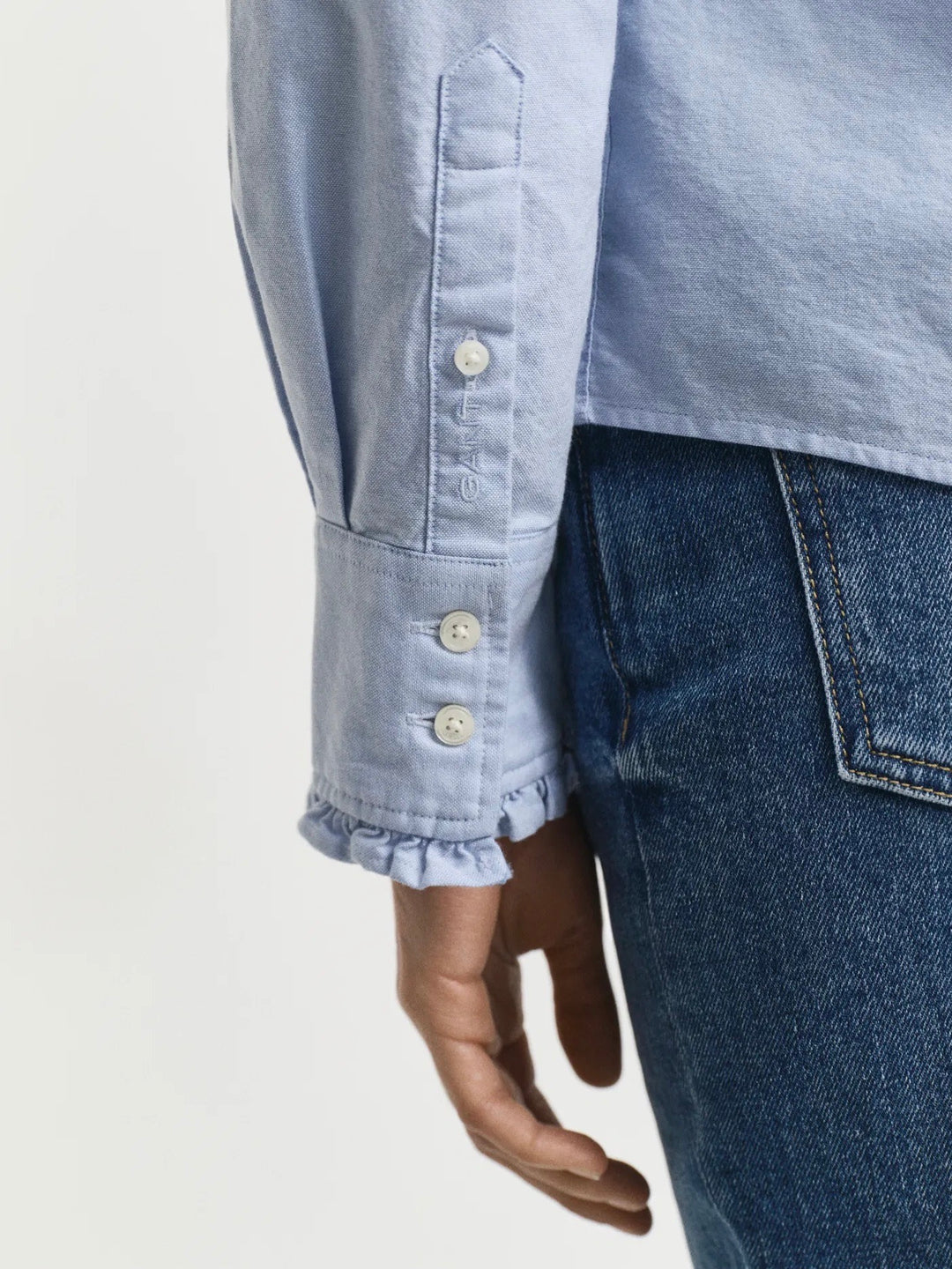 Reg classic oxford frill blouse