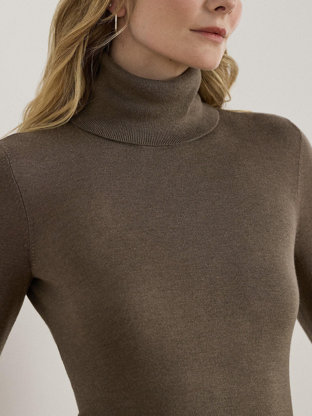 Silk blend turtleneck