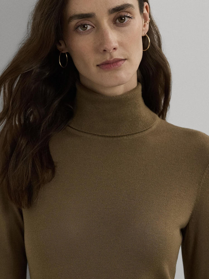 SILK BLEND TURTLENECK SWEATER