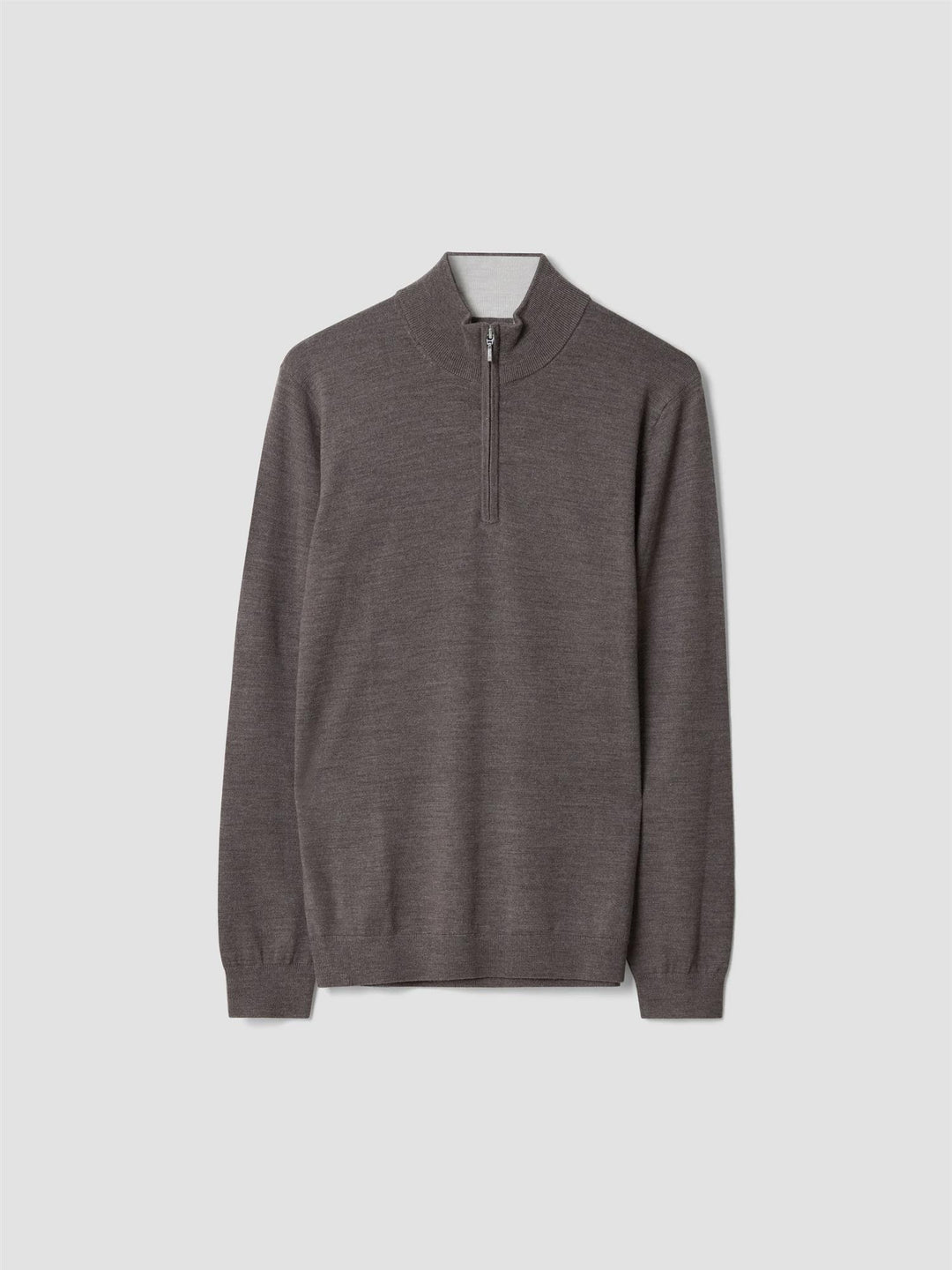Berto merino zip genser