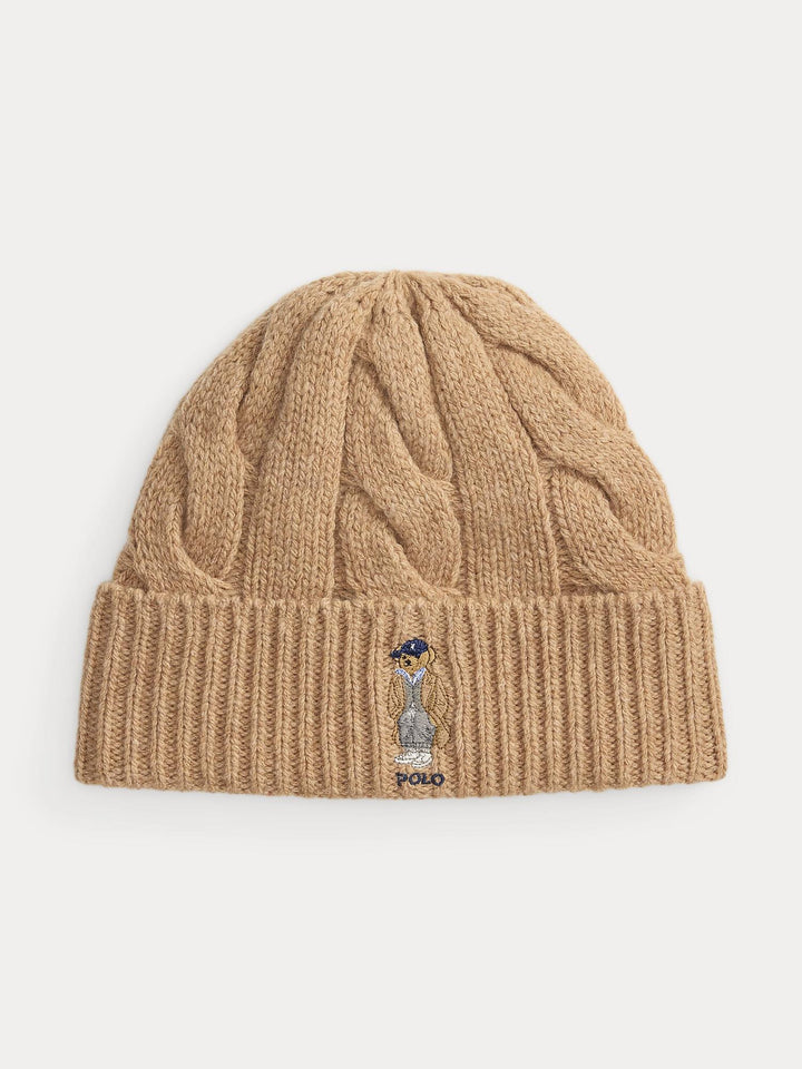Polo Bear Cable Wool Blend Hat