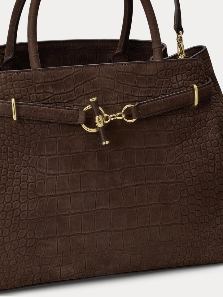 Embossed Nubuck Large Blaike Satchel