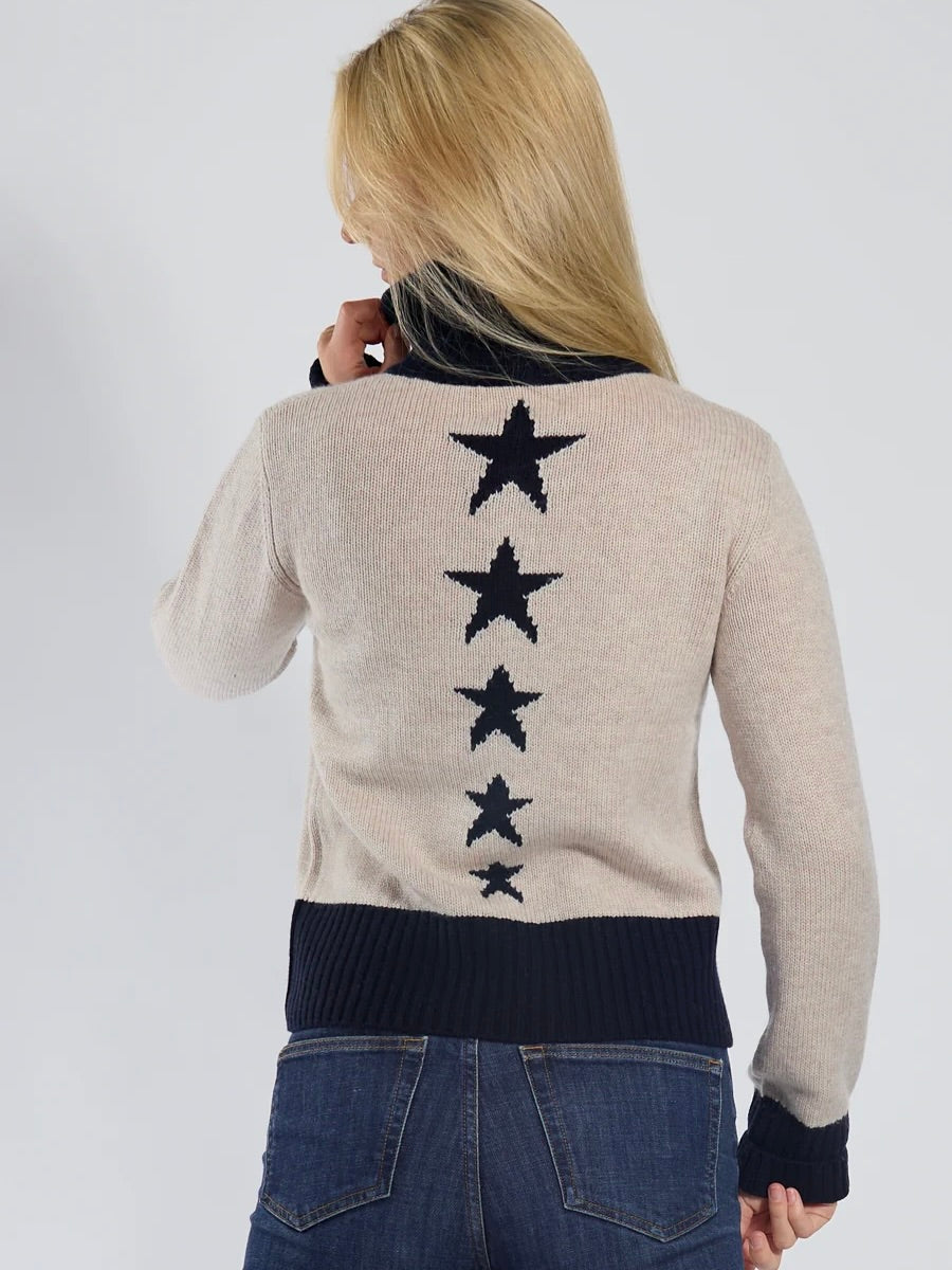 Contrast Star Cardigan