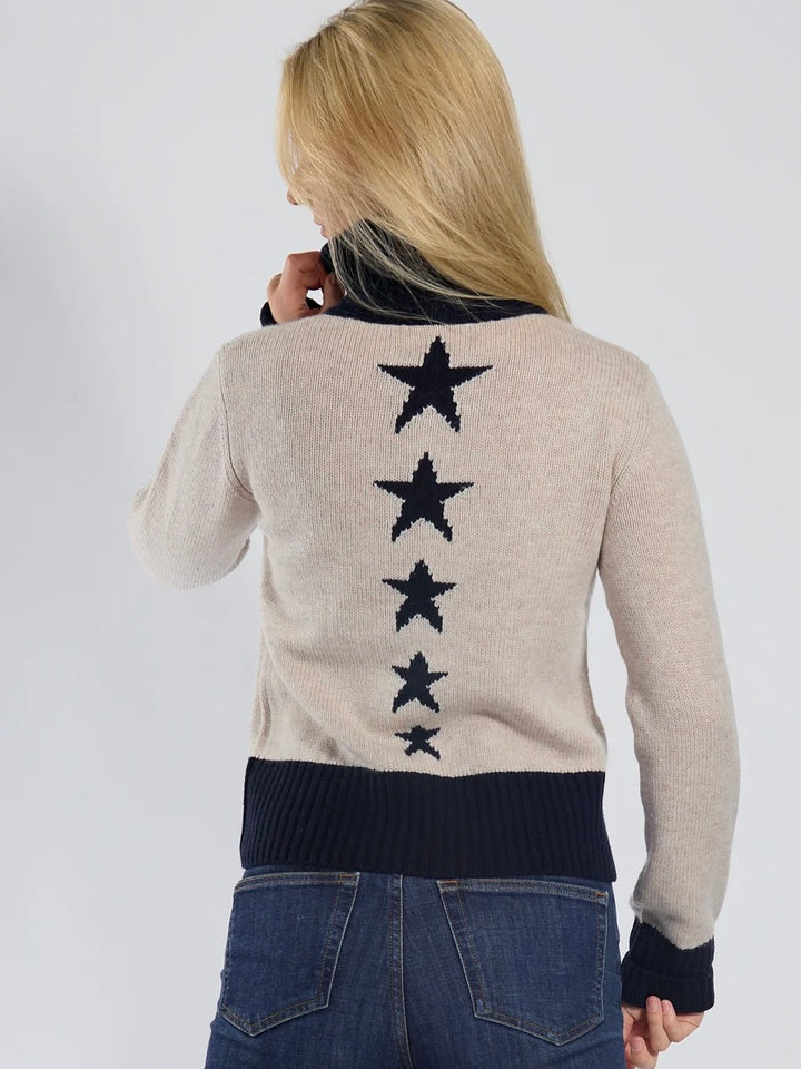 Contrast Star Cardigan