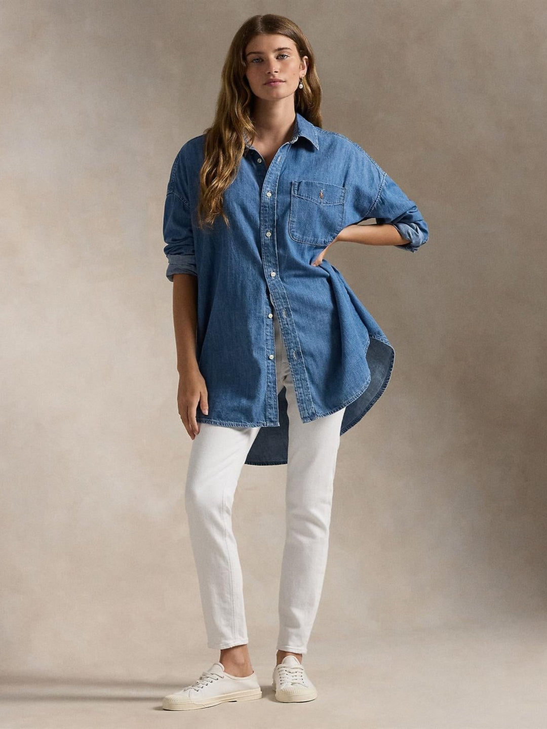 Big pocket denim shirt