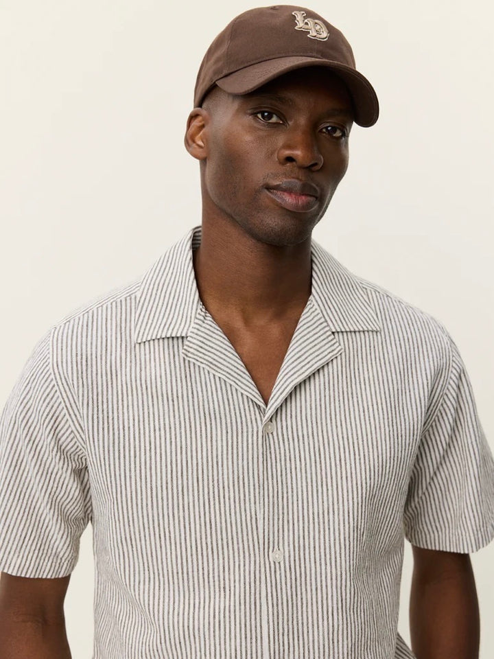 Lukas Stripe Cotton Linen Shirt