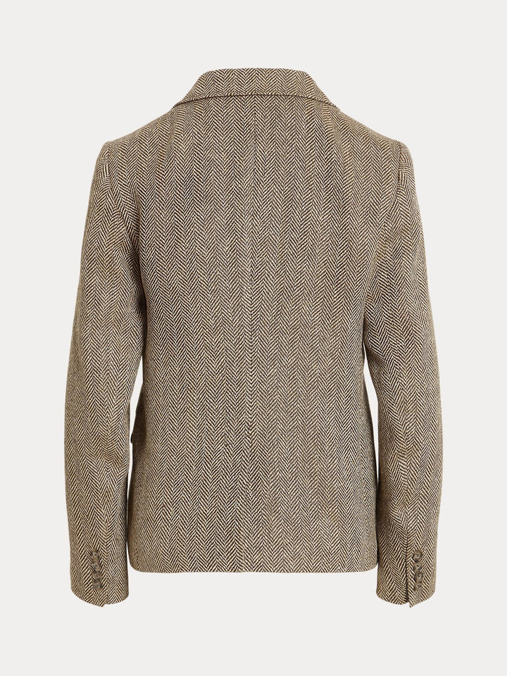 Single breasted herringbone blazer
