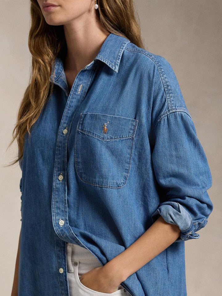 Big pocket denim shirt