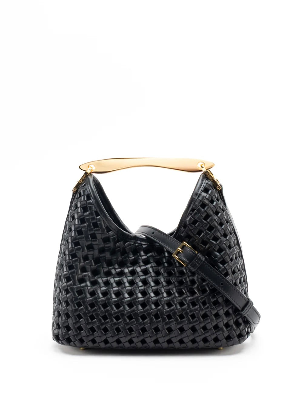 Small Boomerang Woven Leather