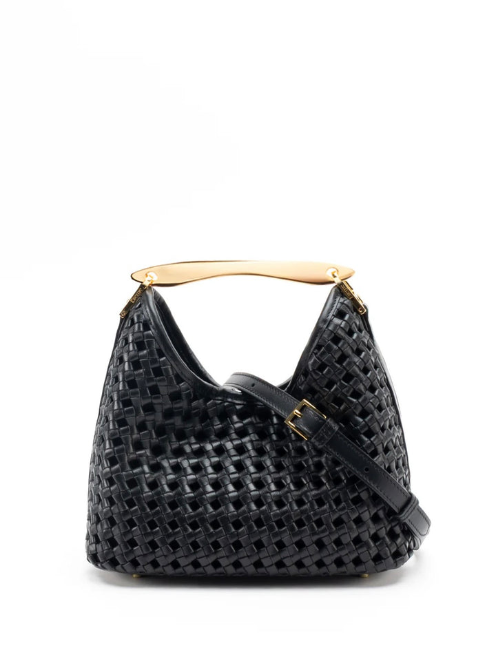 Small Boomerang Woven Leather