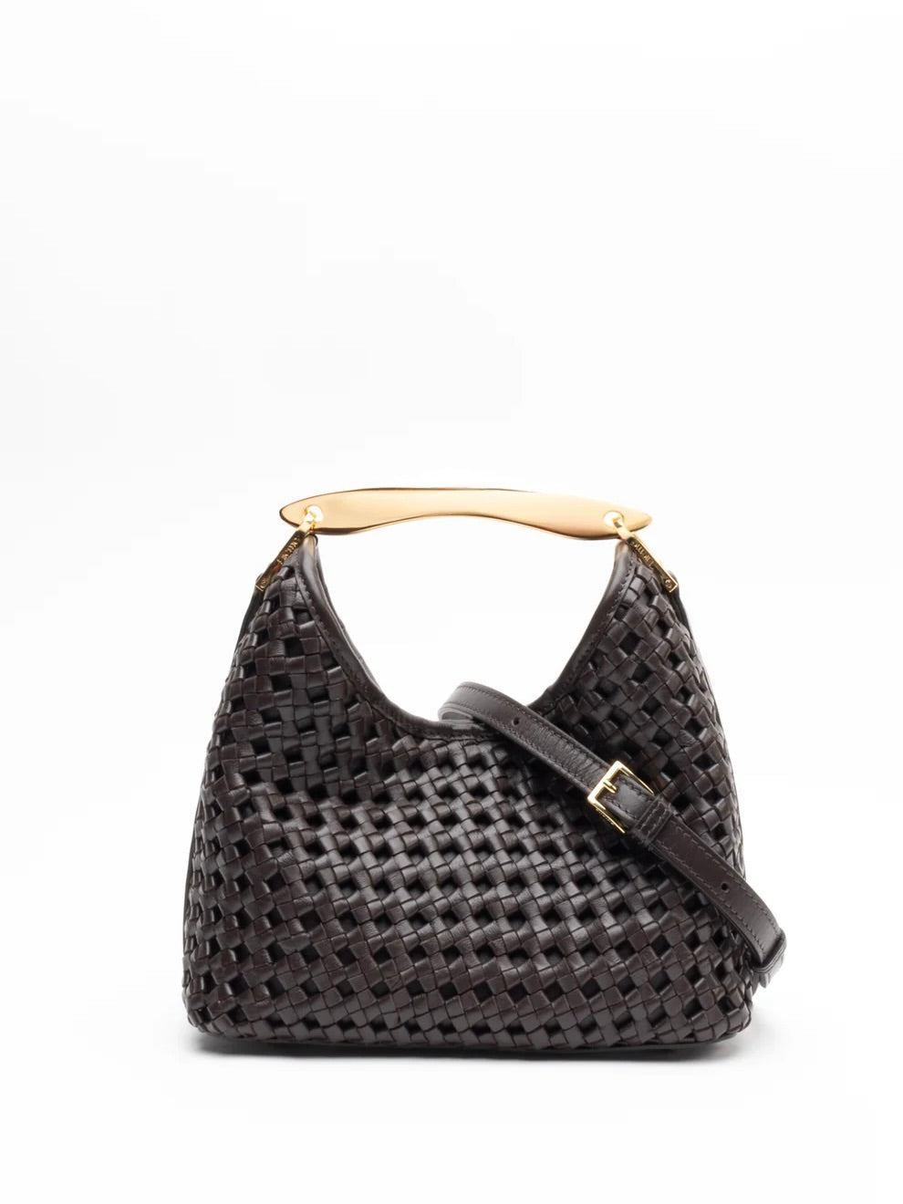 Small Boomerang Woven Leather