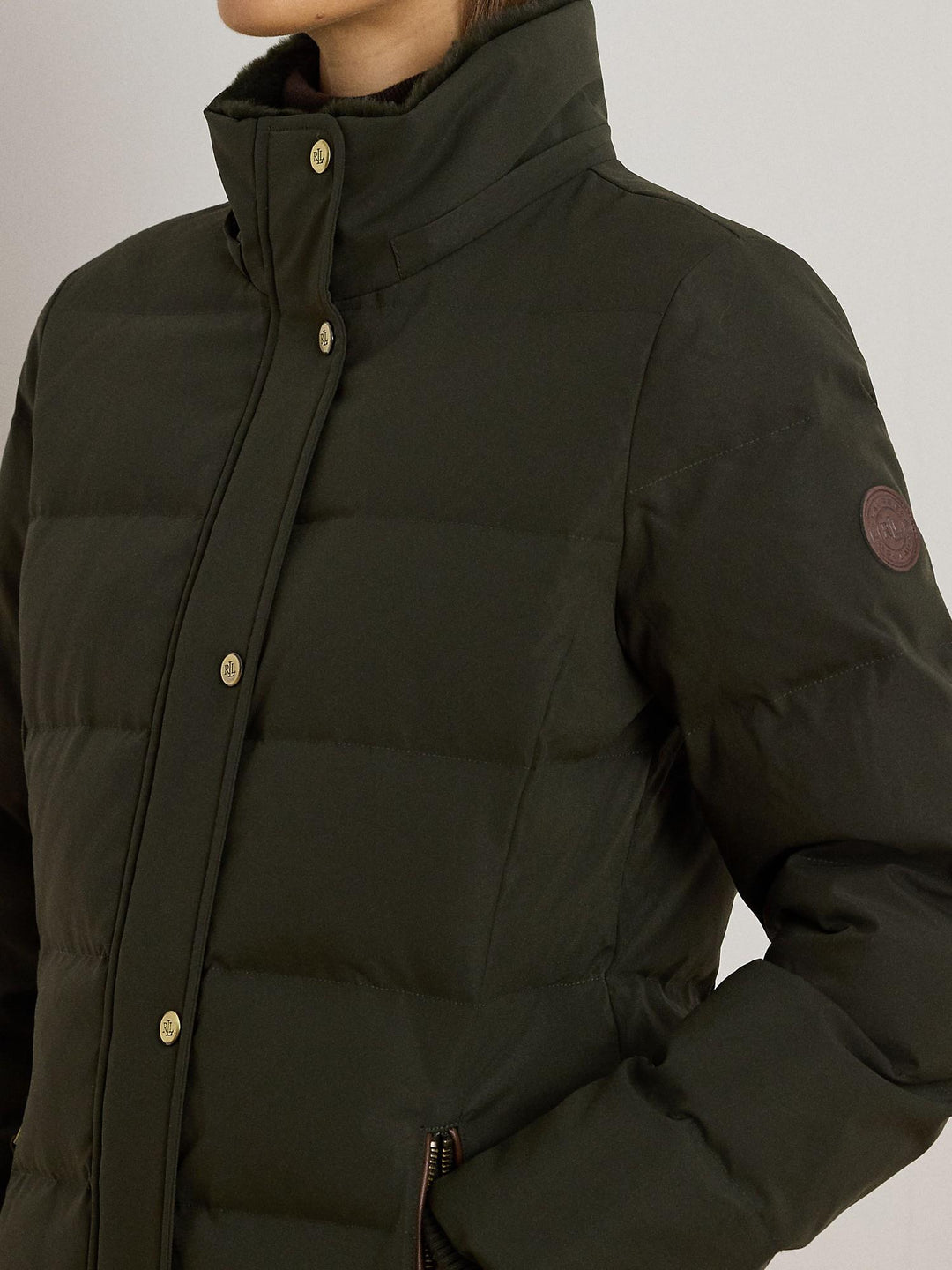 Faux Fur Trim Hooded Down Coat