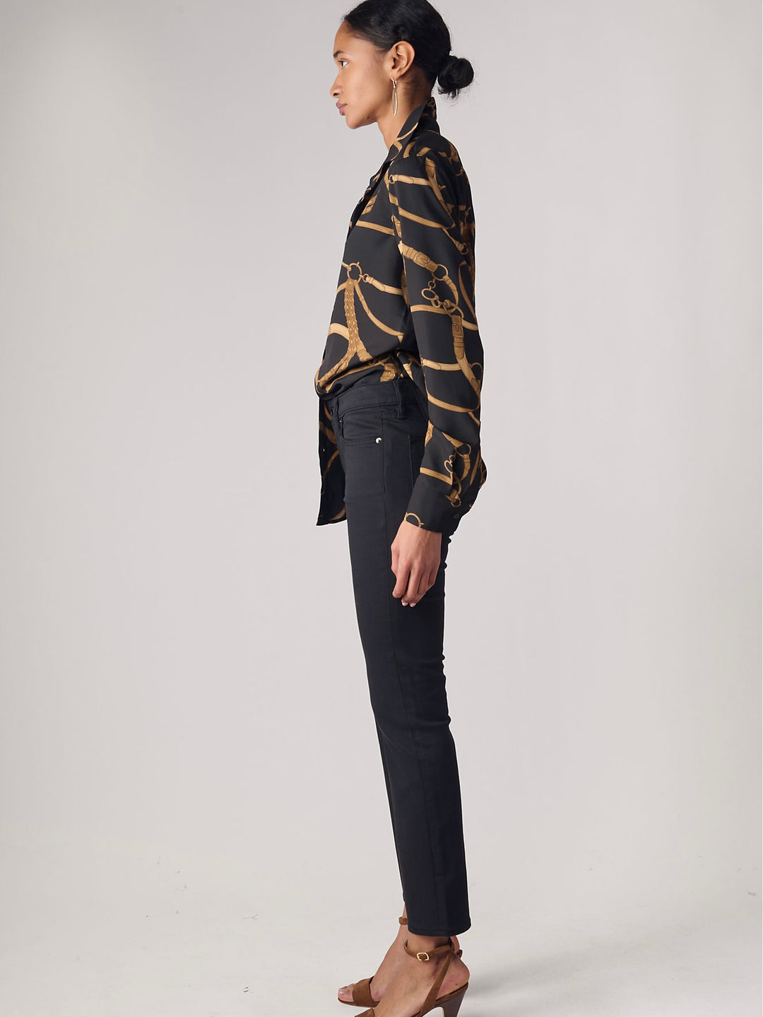 Classic fit belting print shirt