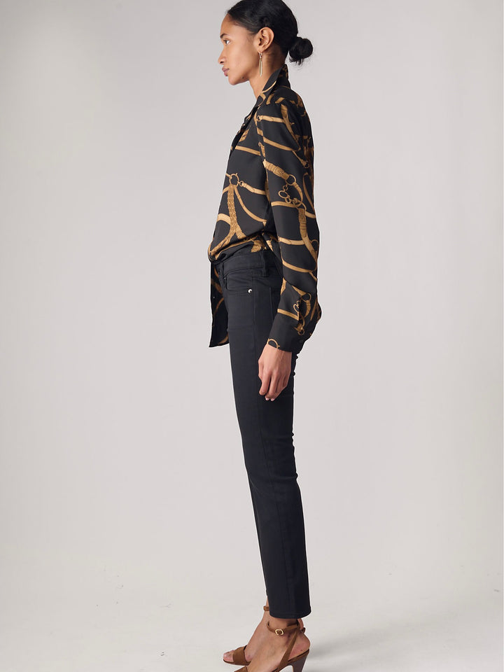 Classic fit belting print shirt