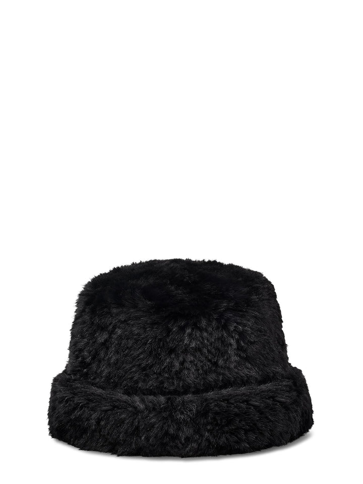 W Faux fur bucket hat