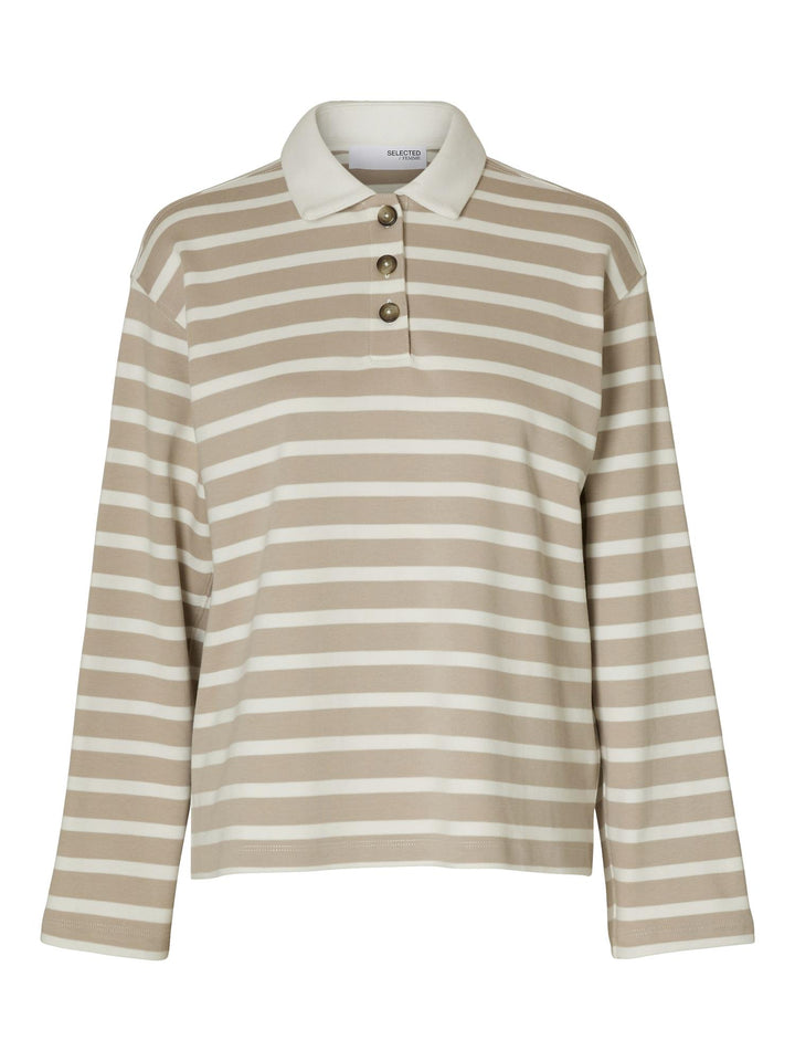 SLFWADA stripe collar top